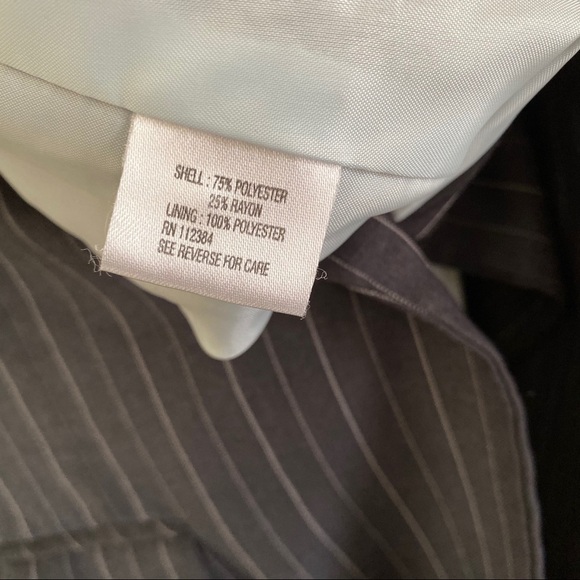 Calvin Klein Pinstripe Gray Blazer With Pockets - Picture 5 of 7